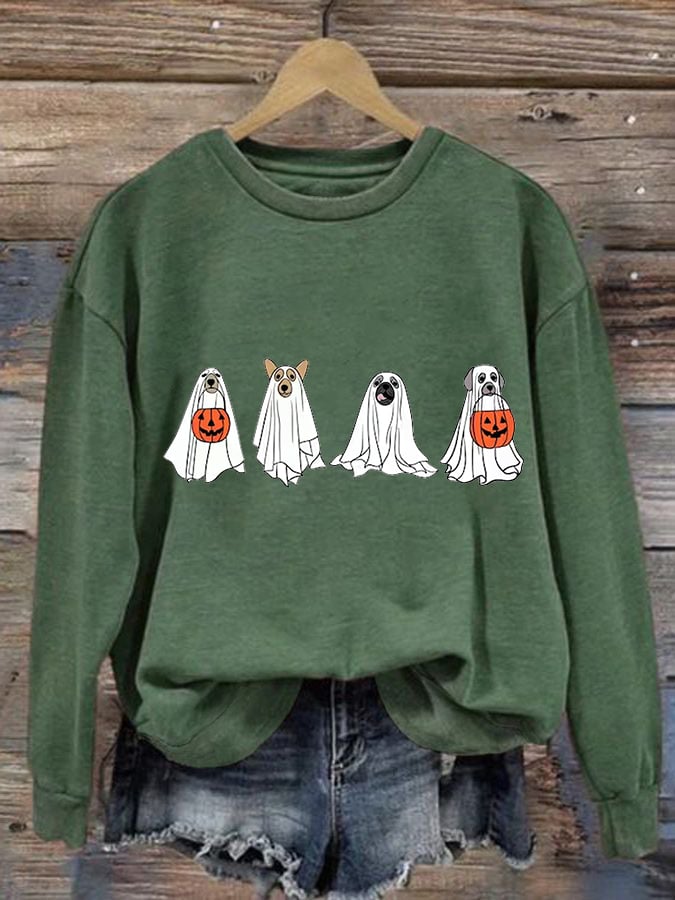 Women's Halloween My Dog Is My Boo Casual Sweatshirt