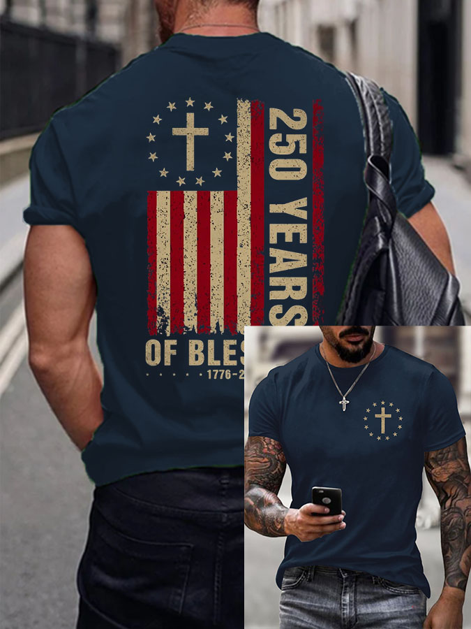 Men'S 250 Years of Blessing 1776-2026 250 Years America T-Shirt