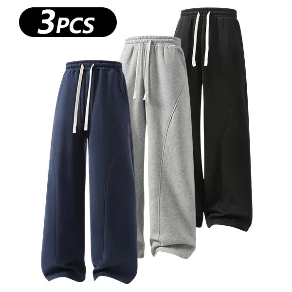 Unisex Fleece-Lined Oversized Sweatpants