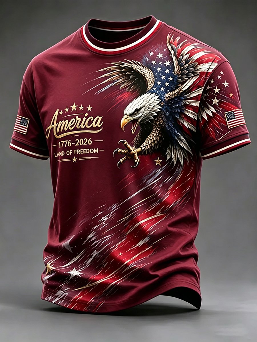 Men's USA 250th Anniversary Short-Sleeve Crew Neck T-Shirt