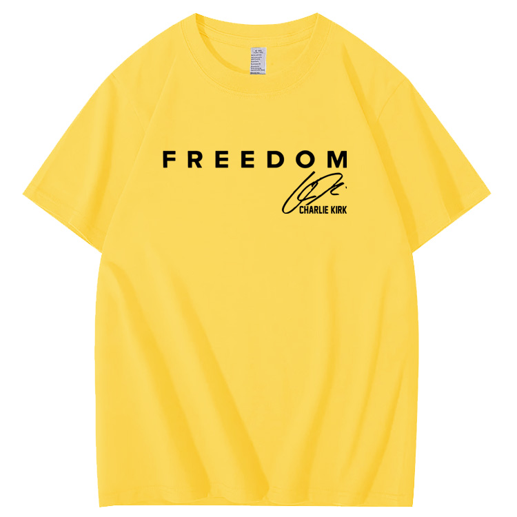 Freedom Pattern100% Cotton T-Shirt