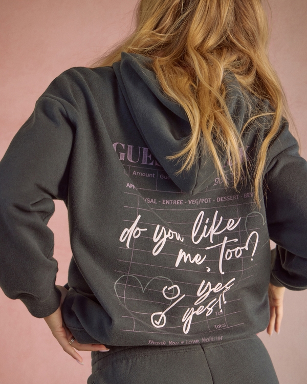 Hollister Feel Good Oversized Heart Graphic Hoodie
