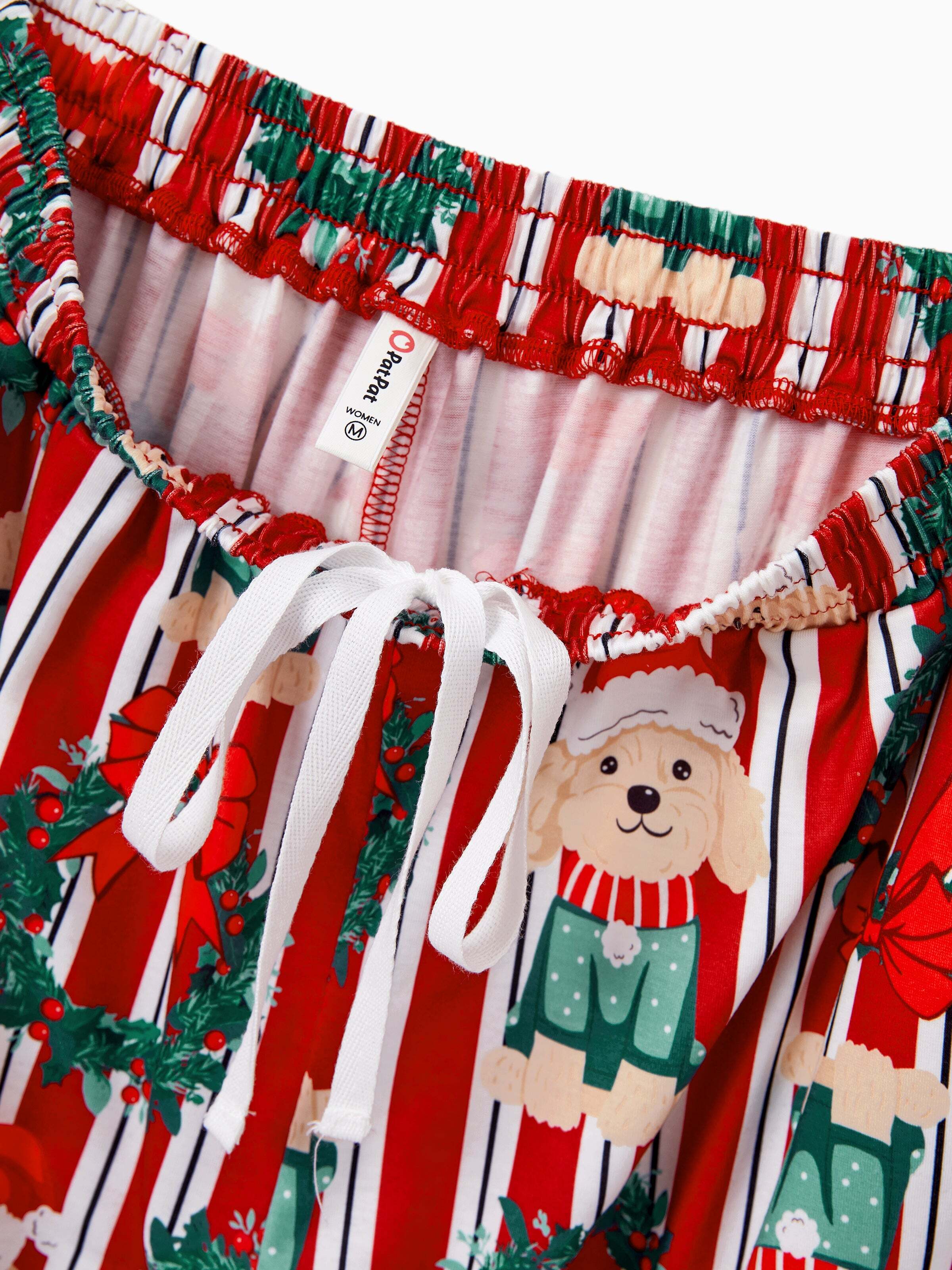 Christmas Matching Family Pajamas Set Christmas Doggy Print Red PJS Red