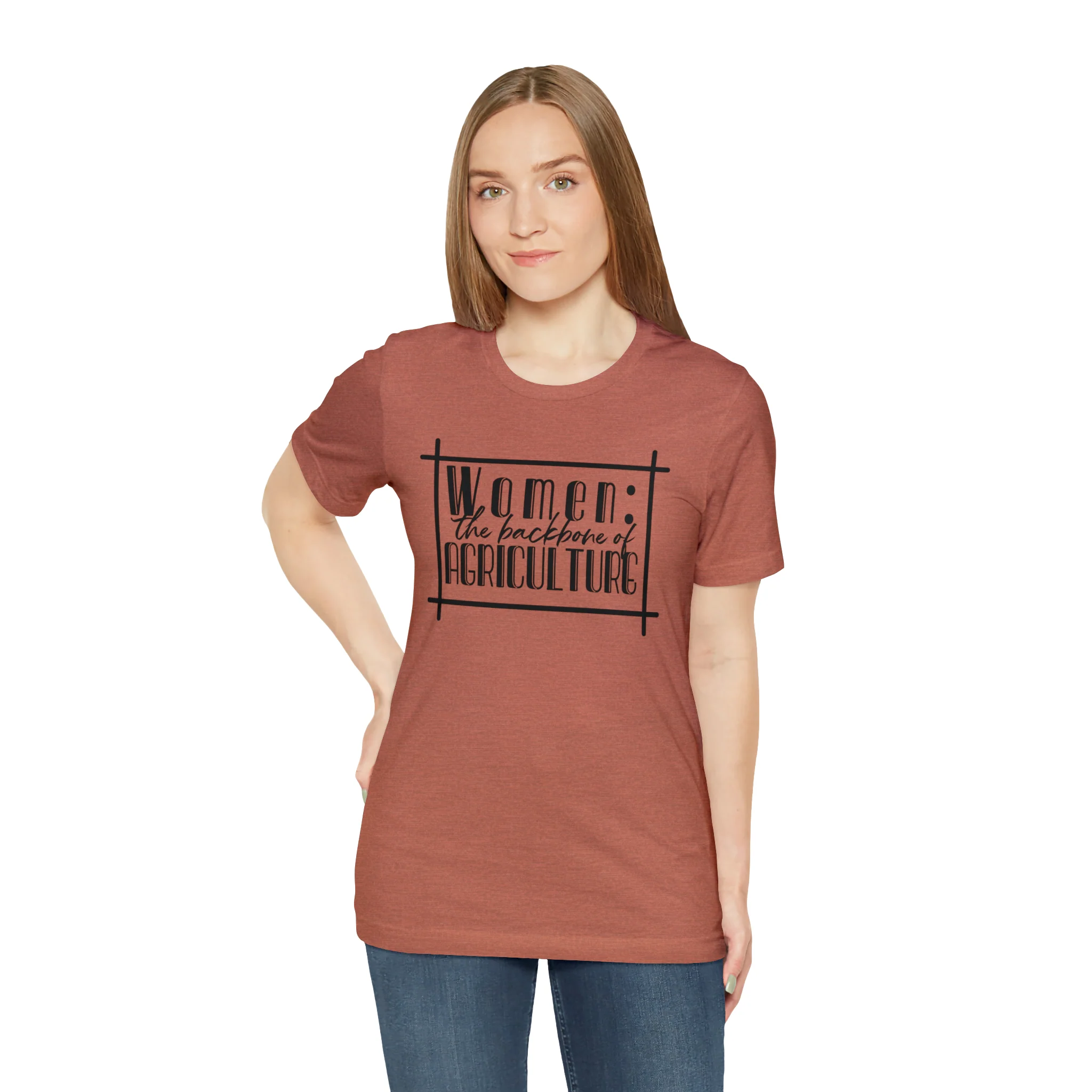 Women: The Backbone of Ag Unisex Jersey Short Sleeve Tee