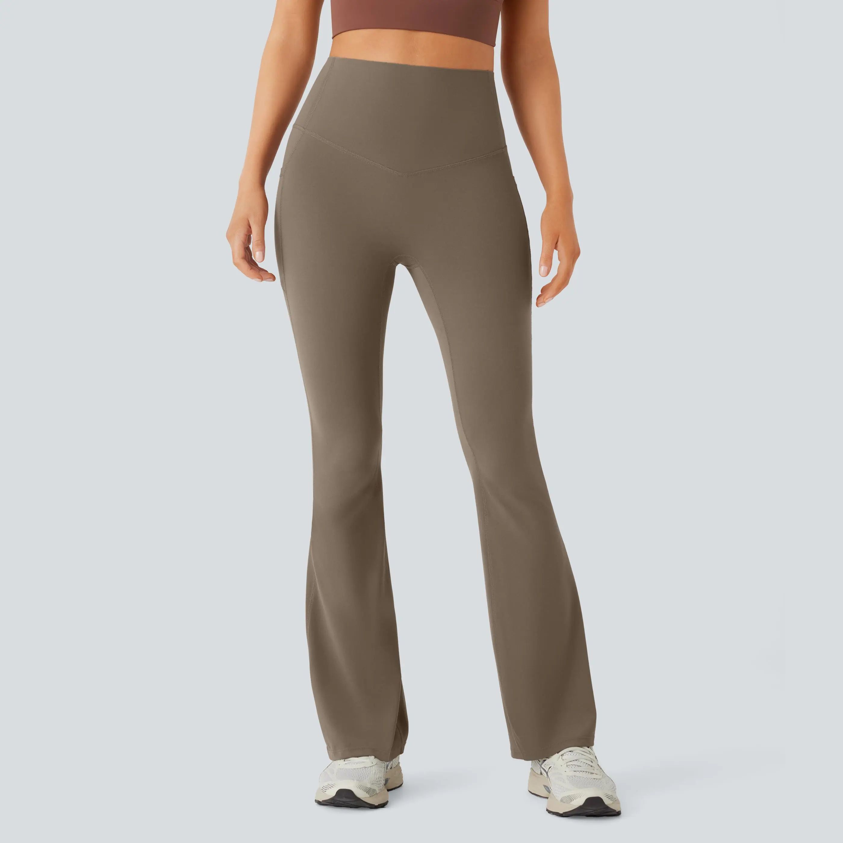 UltraSculpt High Waisted Tummy Control Pocket Shaping Yoga Bootcut Leggings
