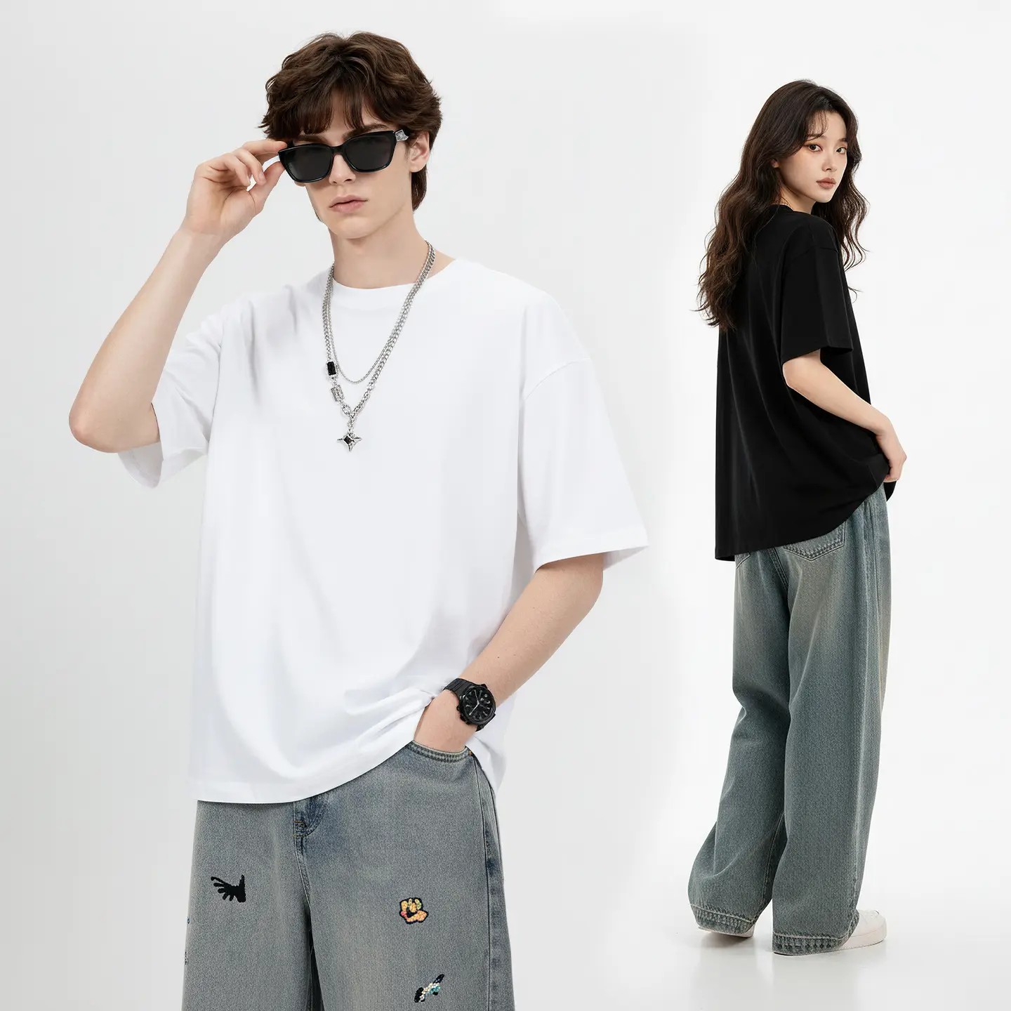 Unisex Heavyweight Cotton T-Shirt – 230G Oversized Vintage Basic Tee