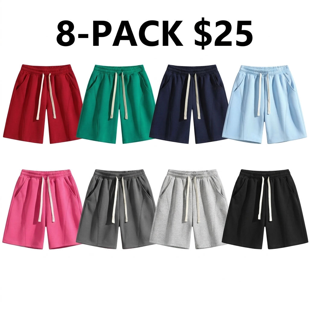 Men's Solid Pocket Waist Shorts, Lightweight Breathable Shorts