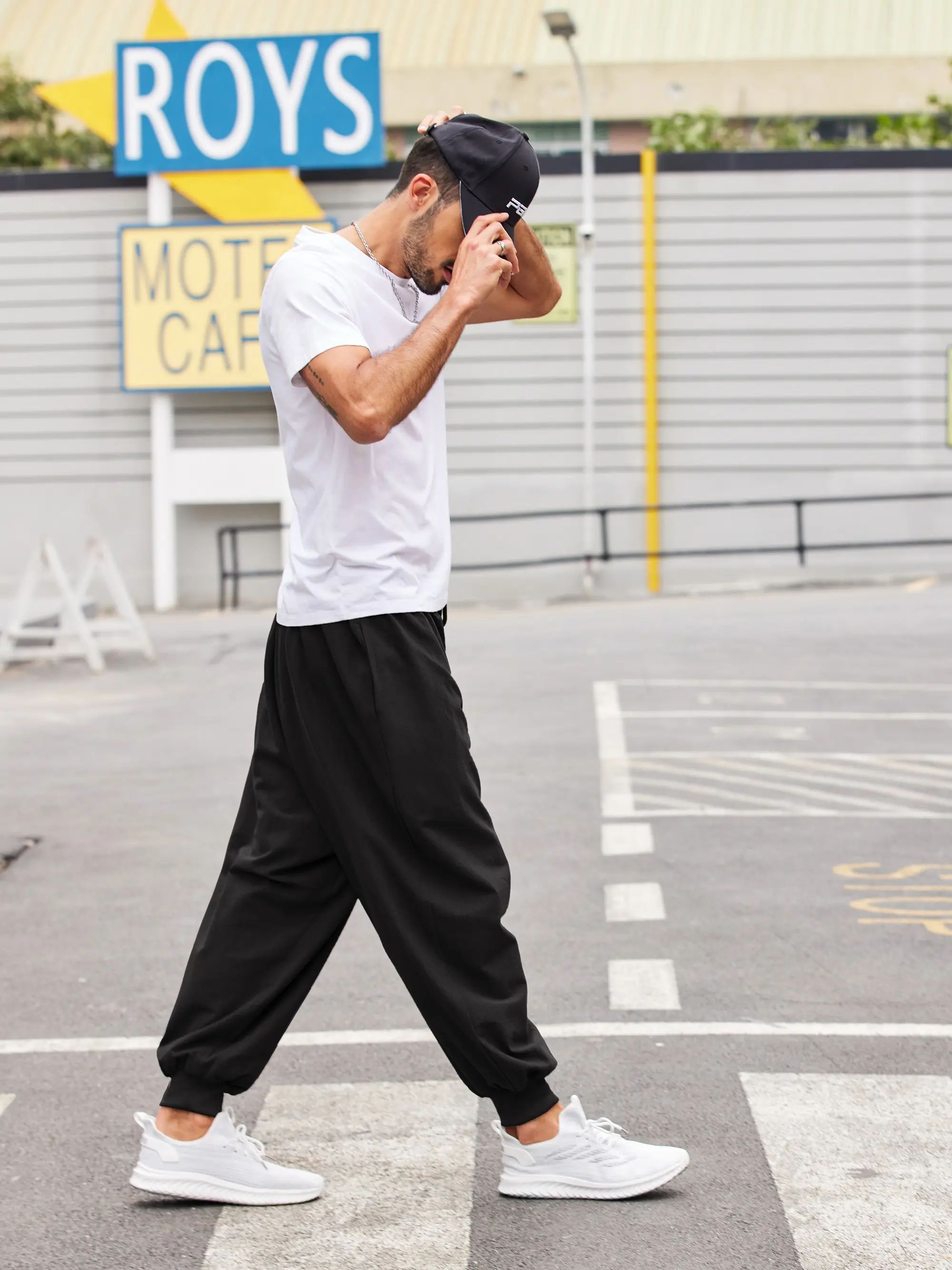 Men's Harem Pants – Baggy Drop Crotch Linen Boho Yoga Casual Trousers