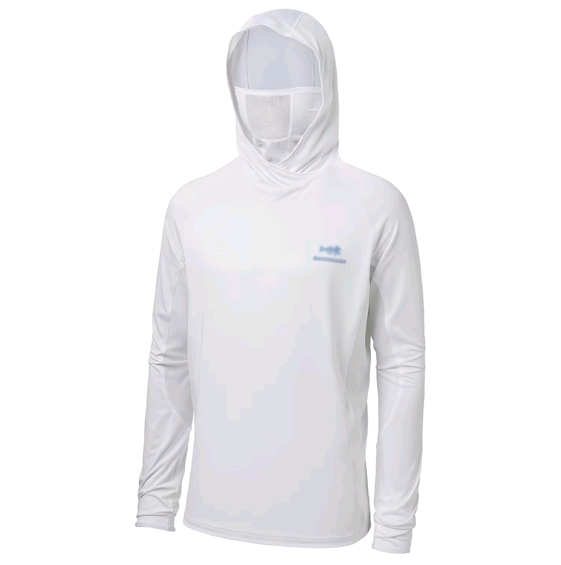 Men's UPF 50+ Long Sleeve Fishing Hoodie – Built-in UV Mask & Neck Gaiter