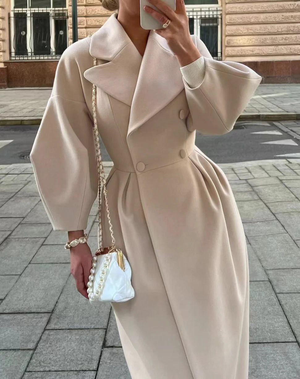SABRINA | Manteau Vintage A Col Large