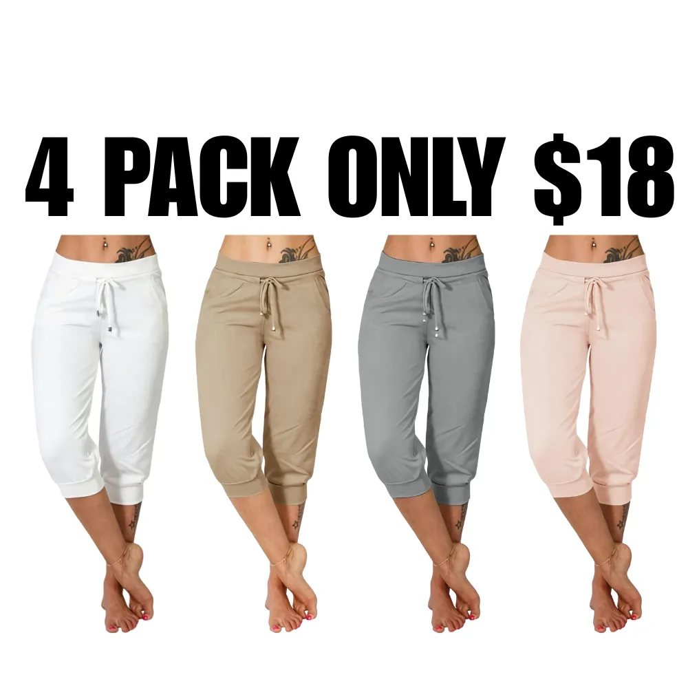 🔥FLASH SALE ALERT: 8 Pack Only $24 | Soft & Stylish Capri Joggers!