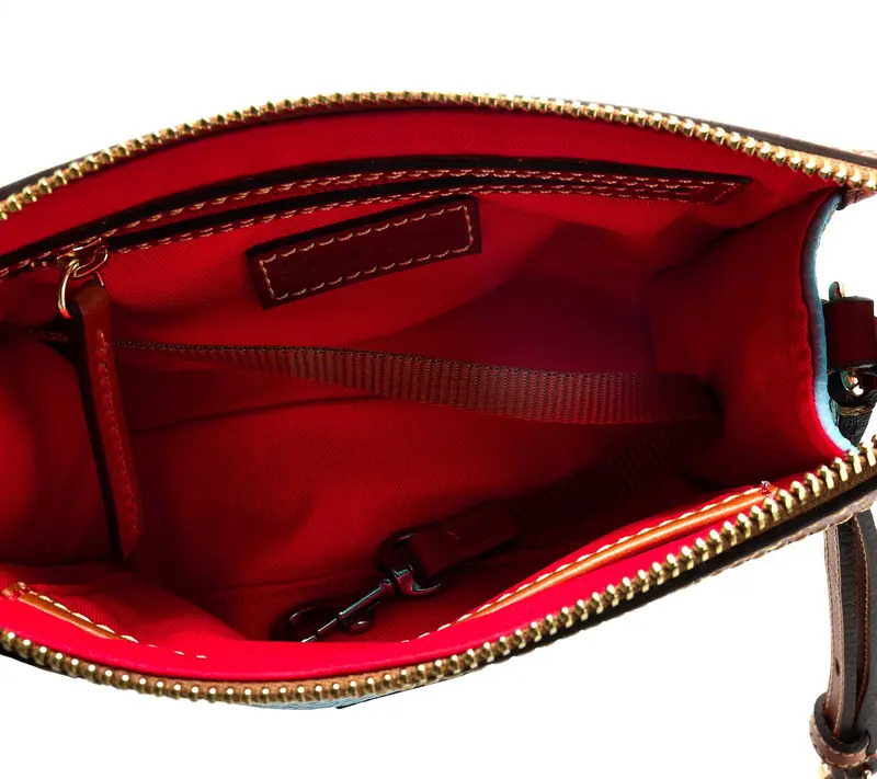 Pebble Leather East/West Crossbody