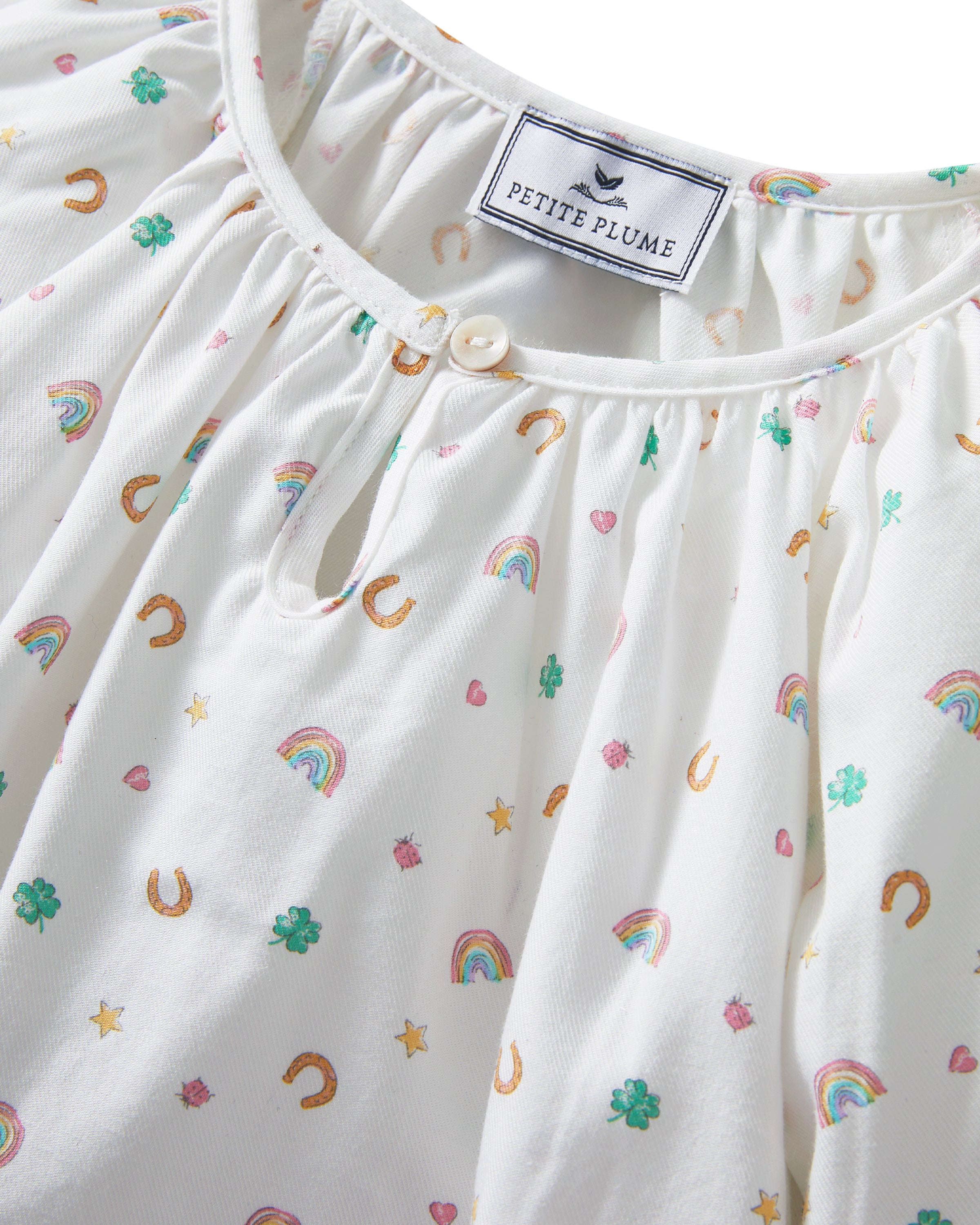 Girl's Twill Delphine Nightgown in Good Luck Charms