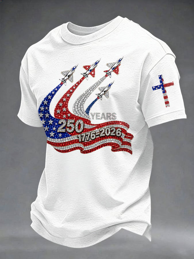 Men's America 250 Years 1776-2026 Printed T-Shirt