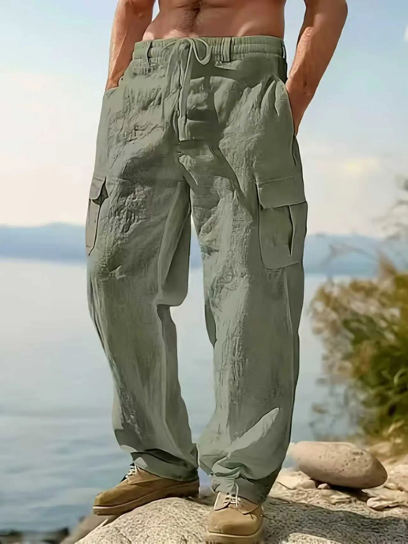 2026 Fashion Comfy Men's Linen Cargo Pants