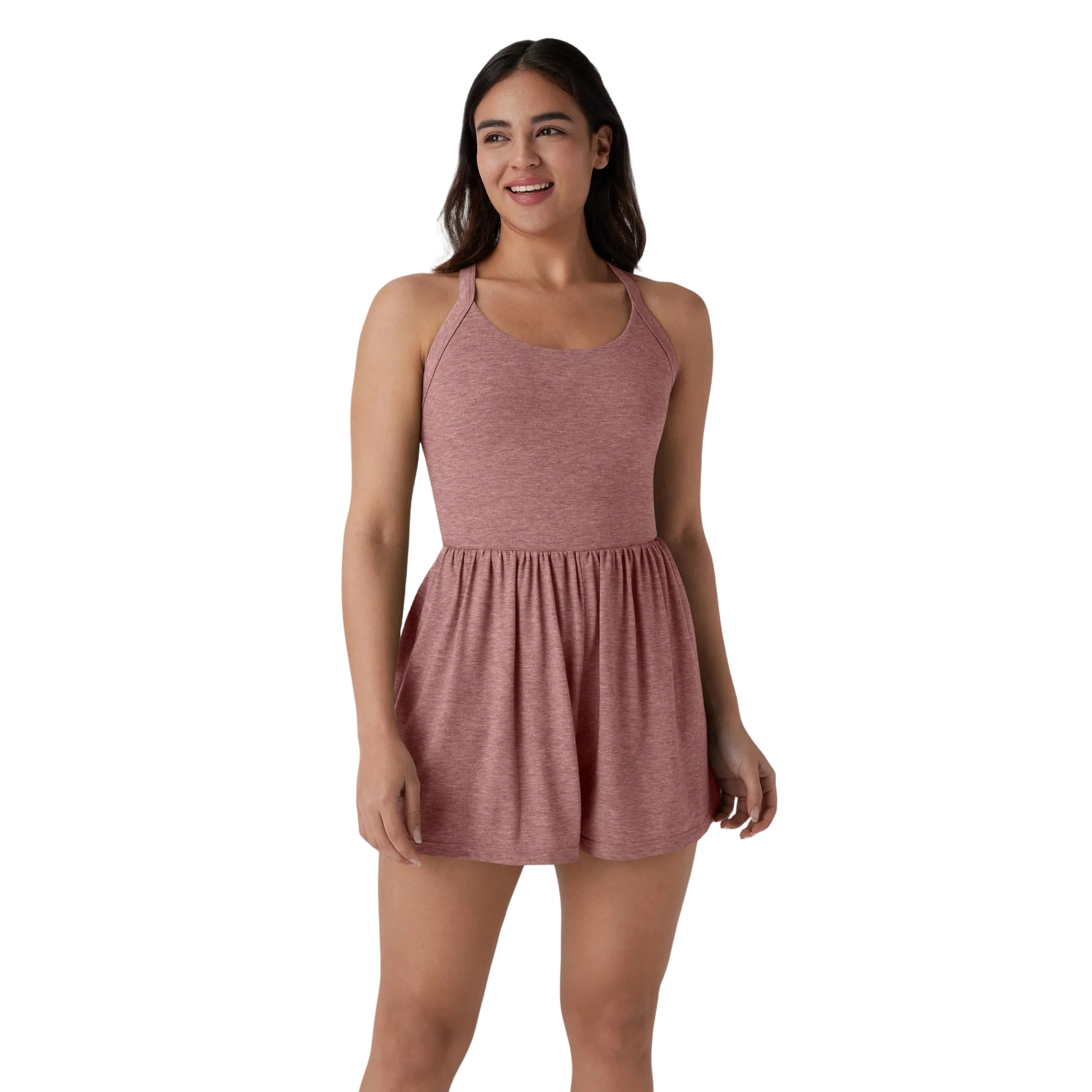 🔥Women’s Backless Twisted 2-in-1 Resort Romper with Built-In Shorts & Pockets