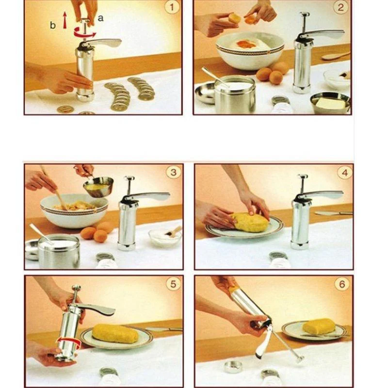Stainless Steel Cookie Extruder Piping Tool