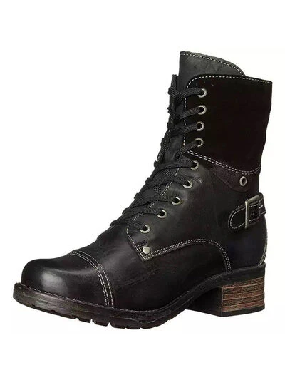 Lace-Up Block Heel Boots (multiple color options)