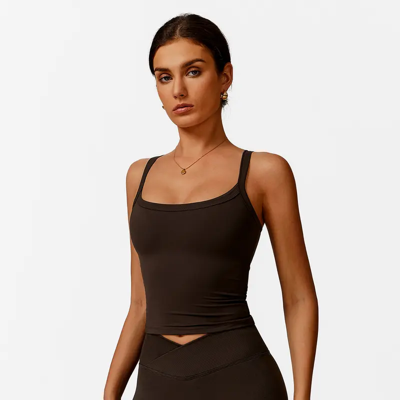 2025 Summer Women's Tank Top-Racerback Sleeveless Workout Shirt with Built-inBra |4-Way Stretch, Quick Dry & Breathable
