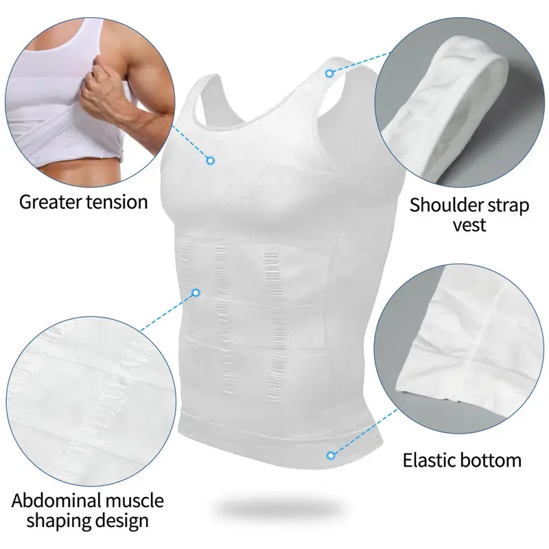Men's Crew-Neck Compression Shaping Tank Top