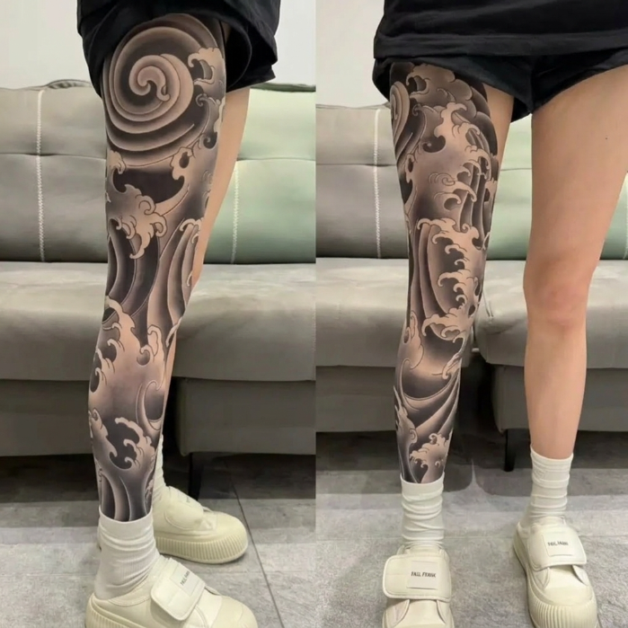 🎭 Invisible Tattoo Mesh Sleeve – Realistic Temporary Tattoo Cover UPF50+