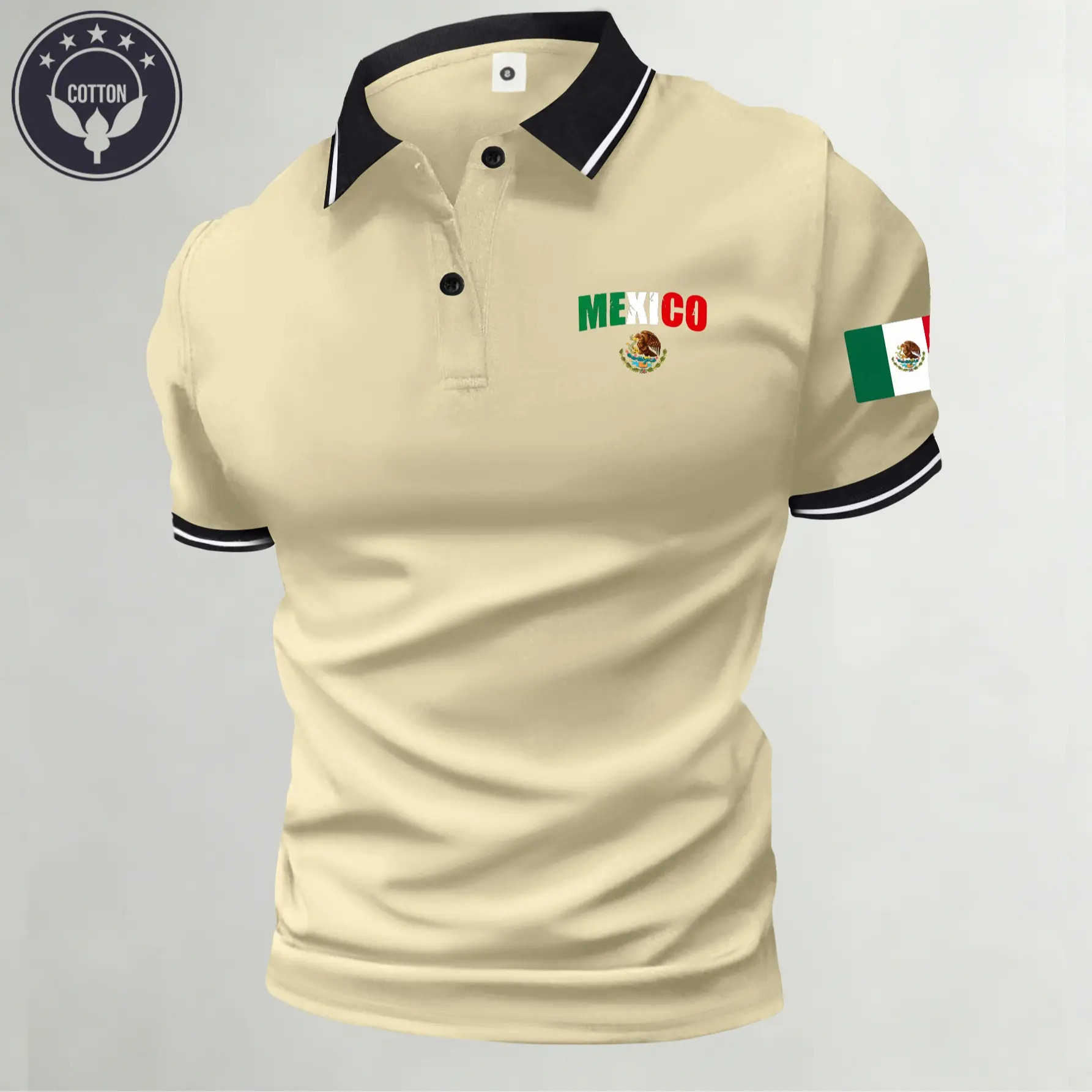 Men's Summer Pure Cotton Short-Sleeve Polo Shirt
