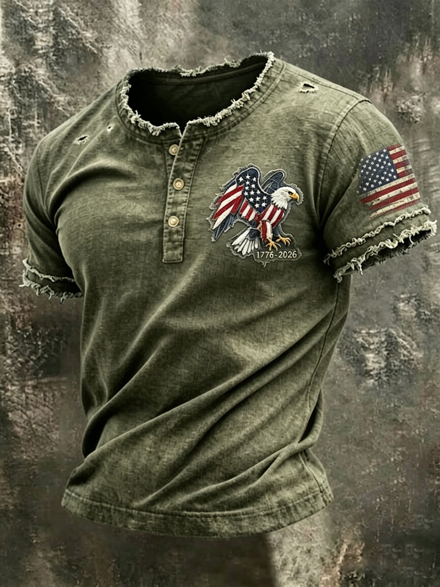 Men'S 250Th Anniversary Printed Casual T-Shirt