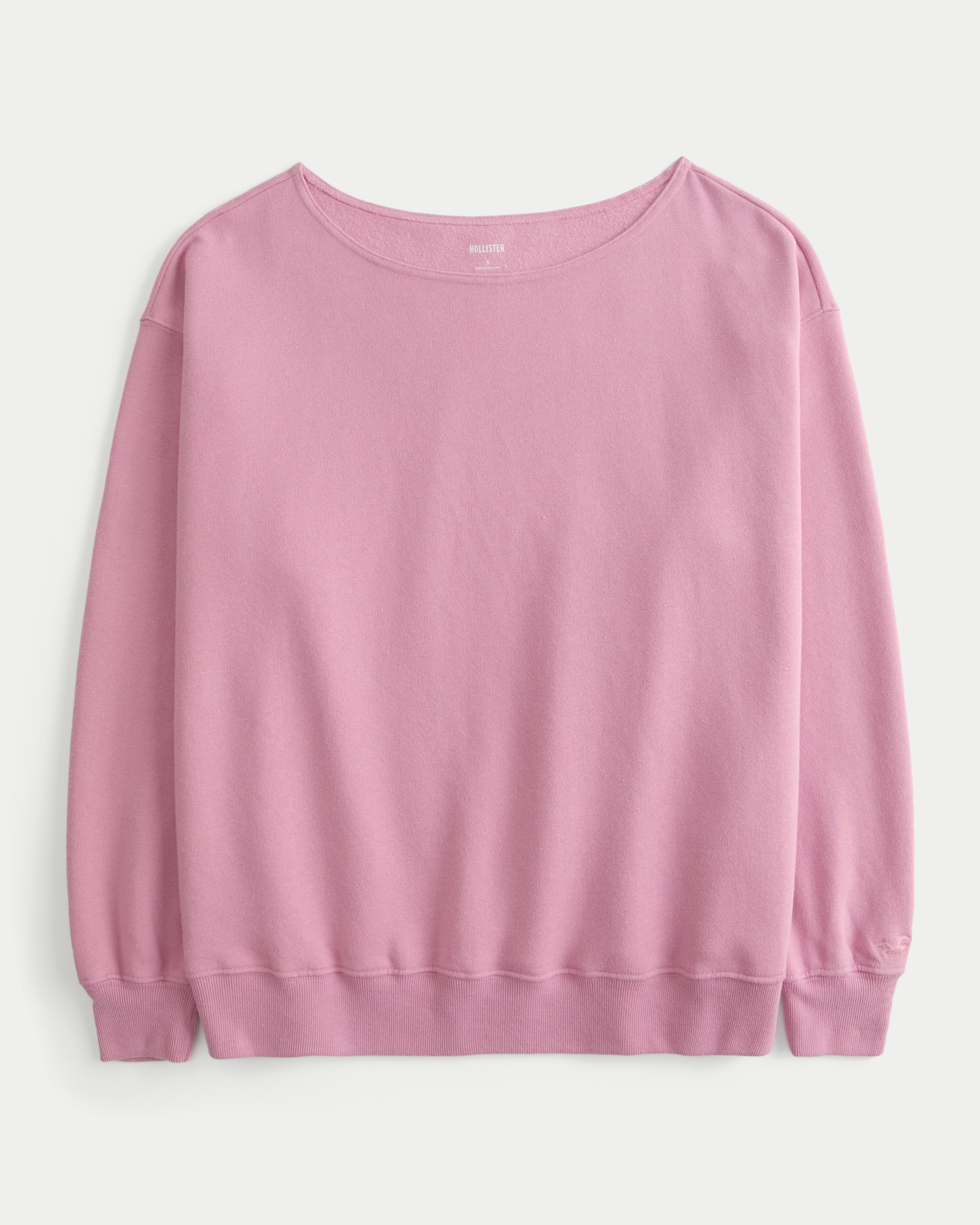 Oversized Off-the-Shoulder Floral Bow Pattern Sweatshirt