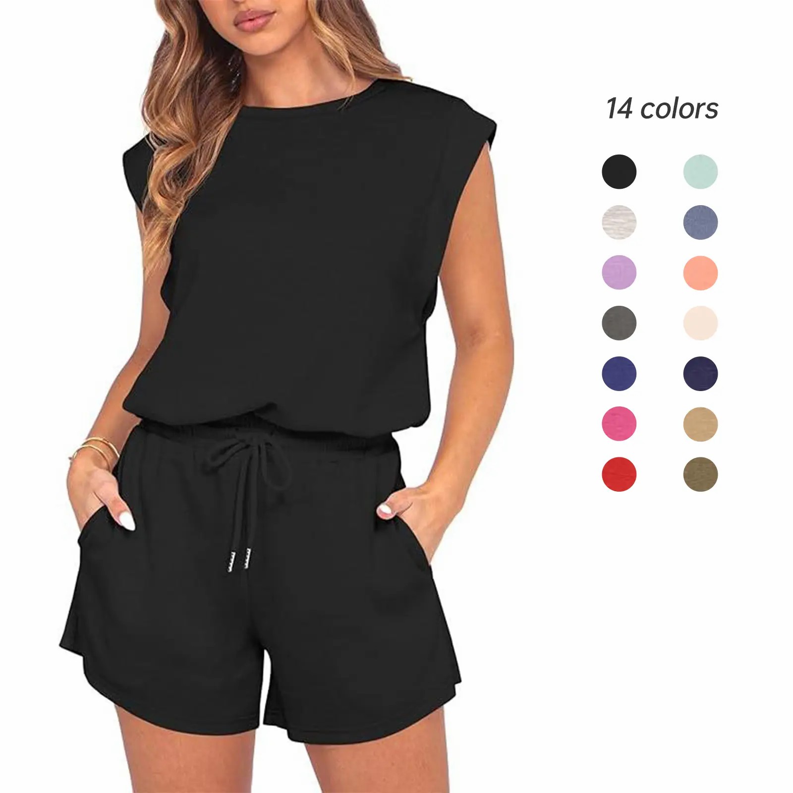 🌞 Adjustable Waist Utility Summer Romper