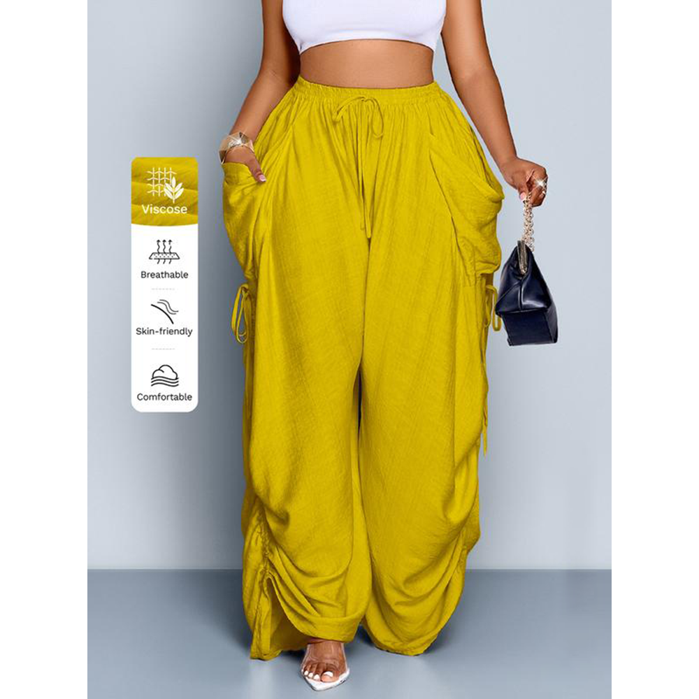 Women's Casual Loose Wide Leg Woven Pants
