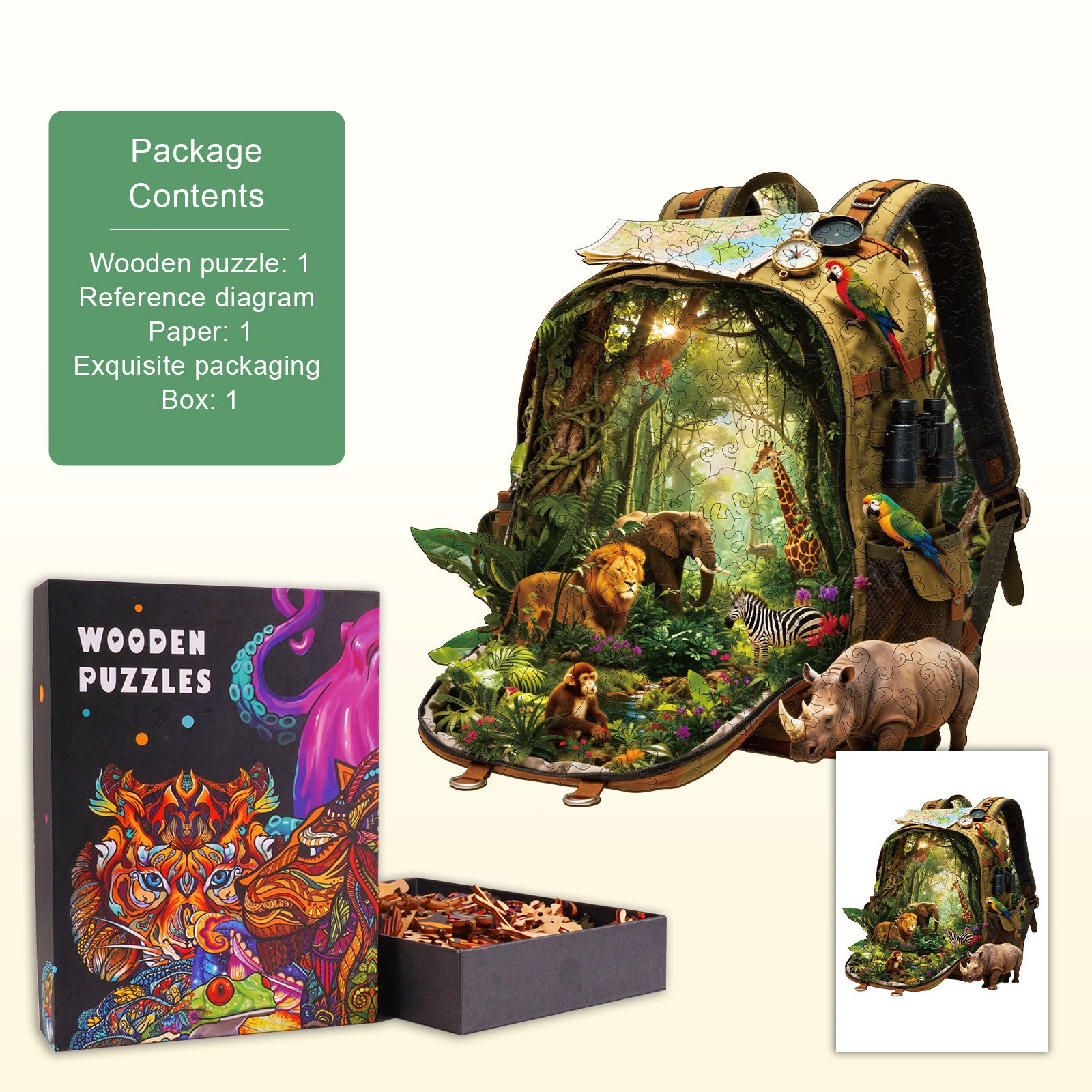 Rainforest Quest Wooden Jigsaw Puzzle