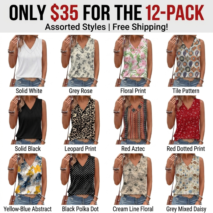 Tank Tops for Women Loose Fit Sleeveless Shirts V Neck Summer Clothes Ruched Women's Tees and Tanks Straight Hem Vneck