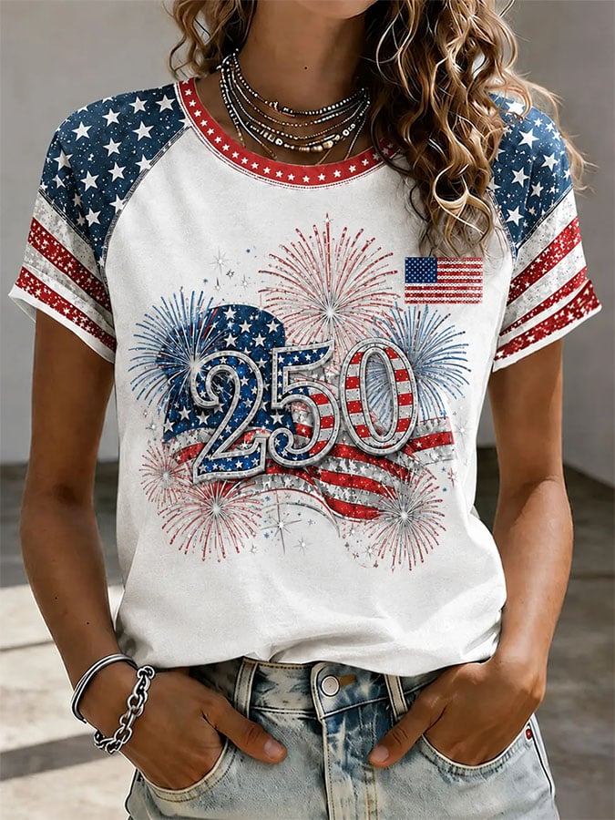 Women's Casual Printed Short-Sleeve T-Shirt