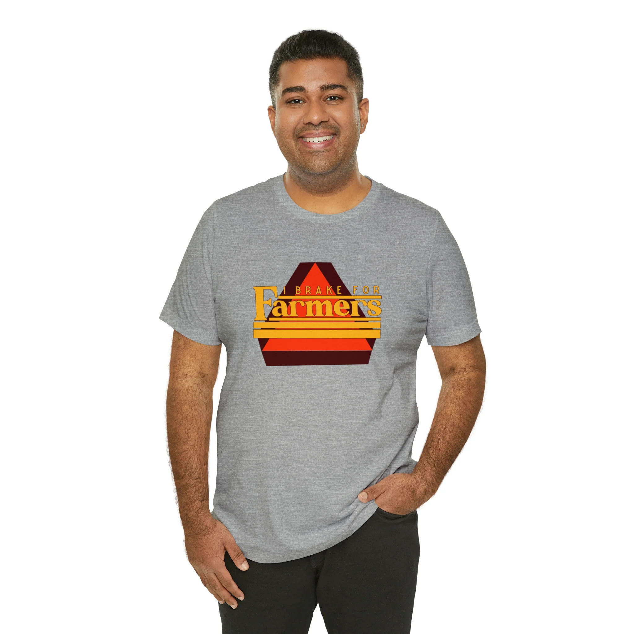 I Brake For Farmers Unisex Jersey Short Sleeve Tee