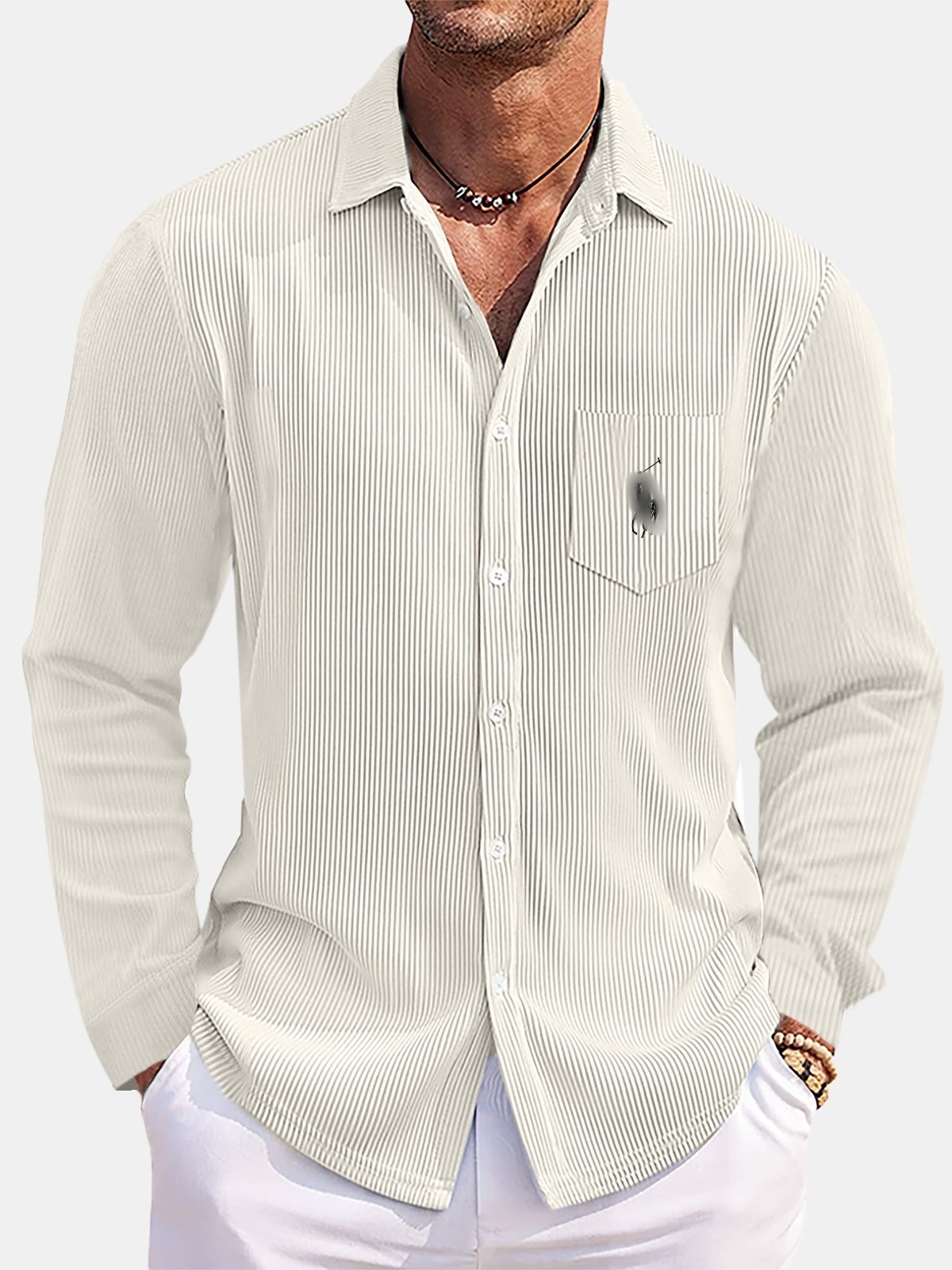 🔥Last Day Promotion!🔥RL Men's Striped Long-Sleeve Shirt