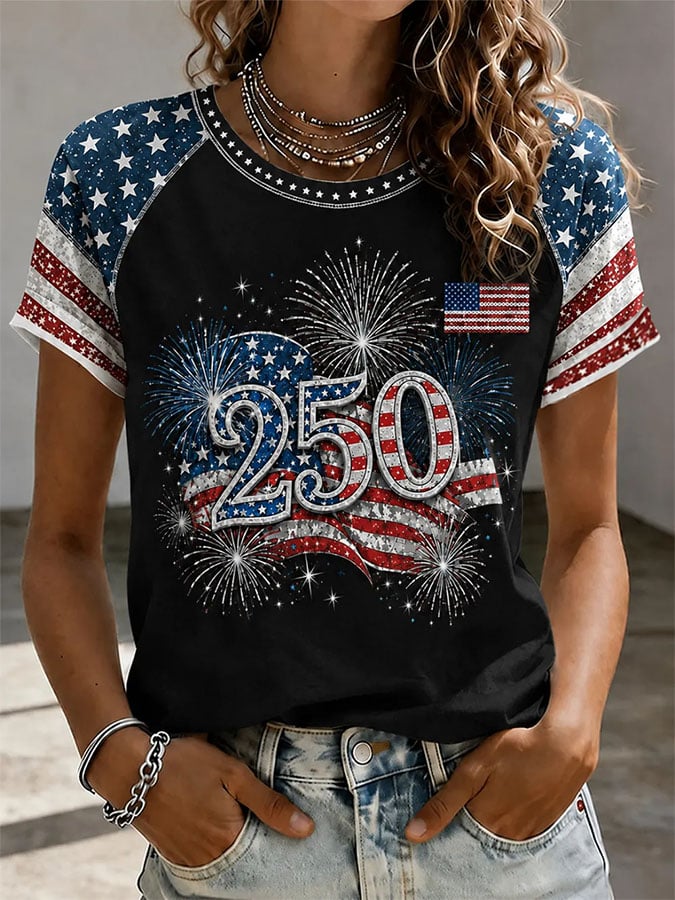 Women's Casual Printed Short-Sleeve T-Shirt