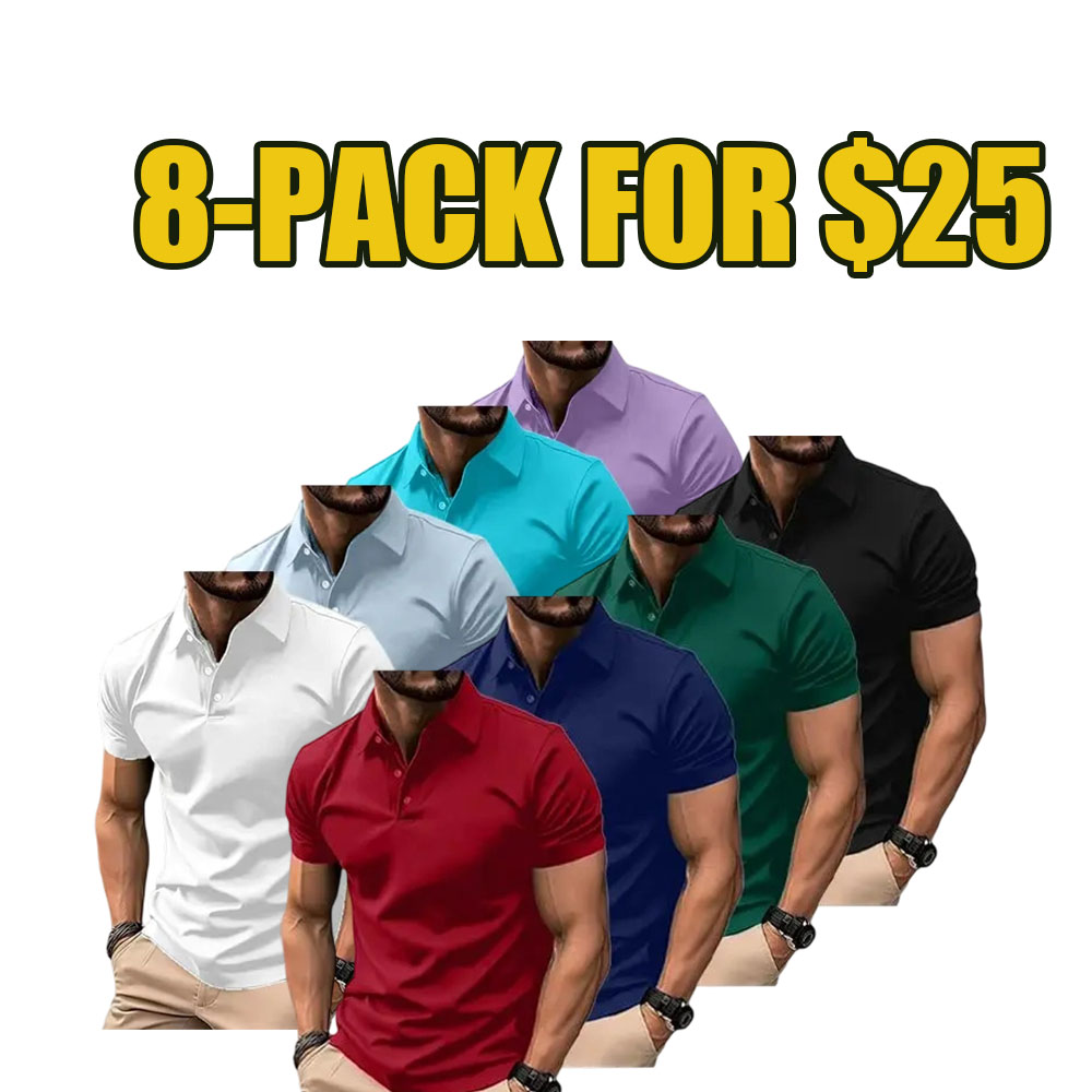 Essential Comfort Polo Shirt 8-Pack