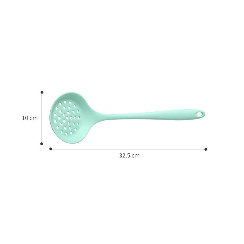Green-Pink Silicone Kitchen Utensil Set
