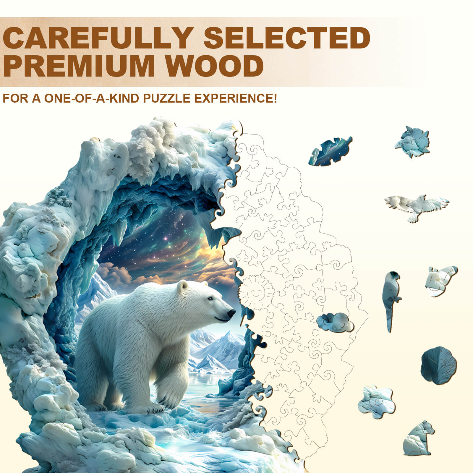 3D Arctic Glory Wooden Jigsaw Puzzle