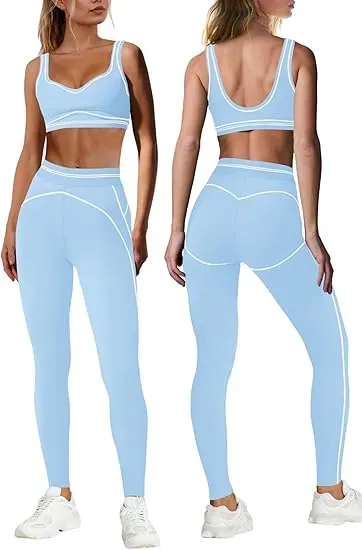 Women's 12-Pack Activewear Set — Sports Bras & Butt-Lifting Leggings for Workouts and Yoga