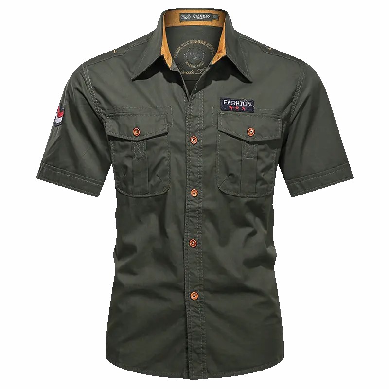 💪Men’s casual pure cotton work short-sleeve shirt