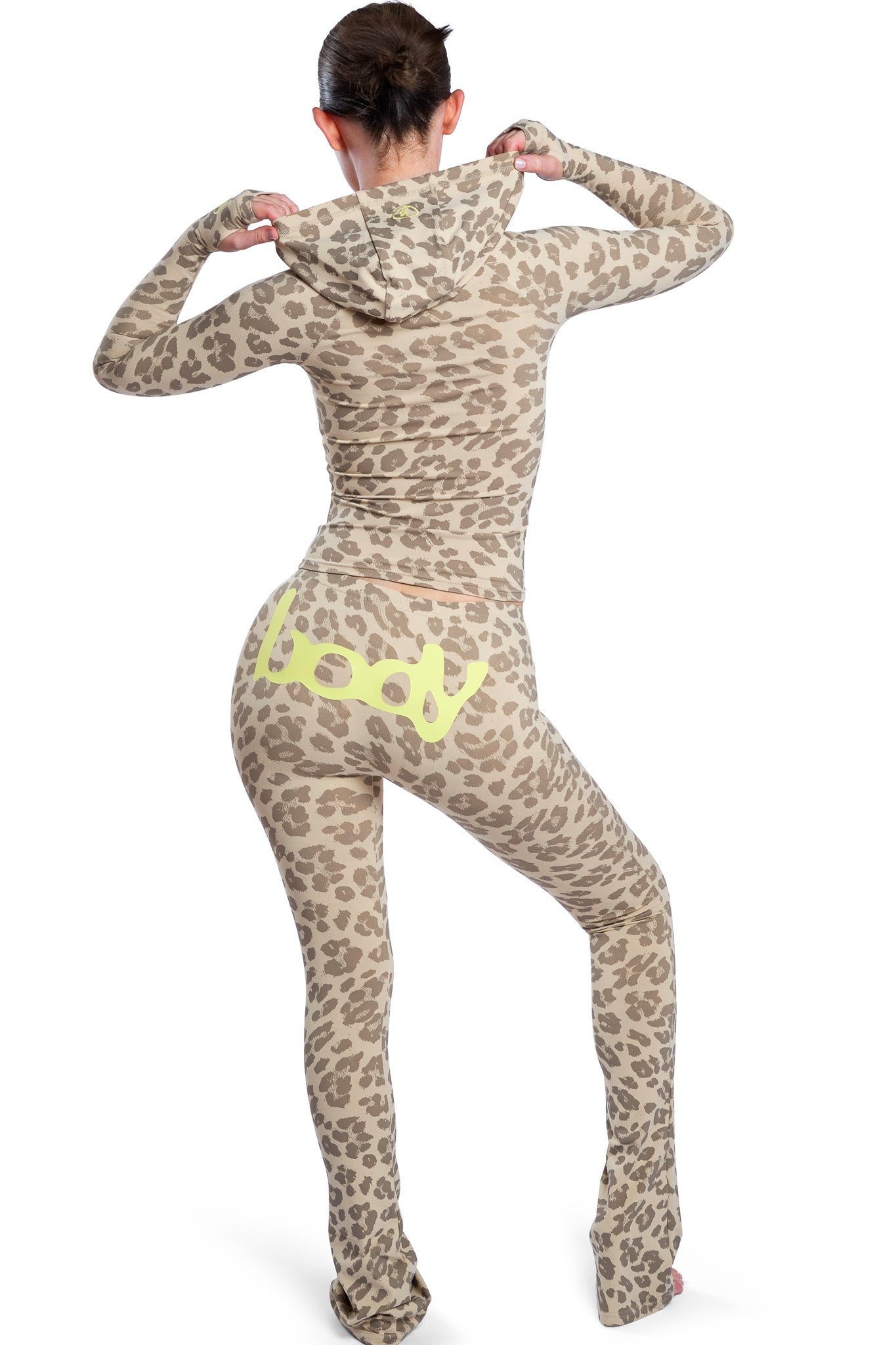 BASICS HOODIE 2.0 (IVORY LEOPARD/YELLOW)
