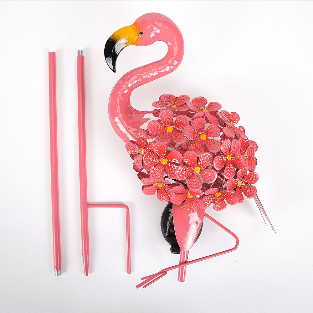 Pink Solar Flamingo Garden Ground Plug Decoration