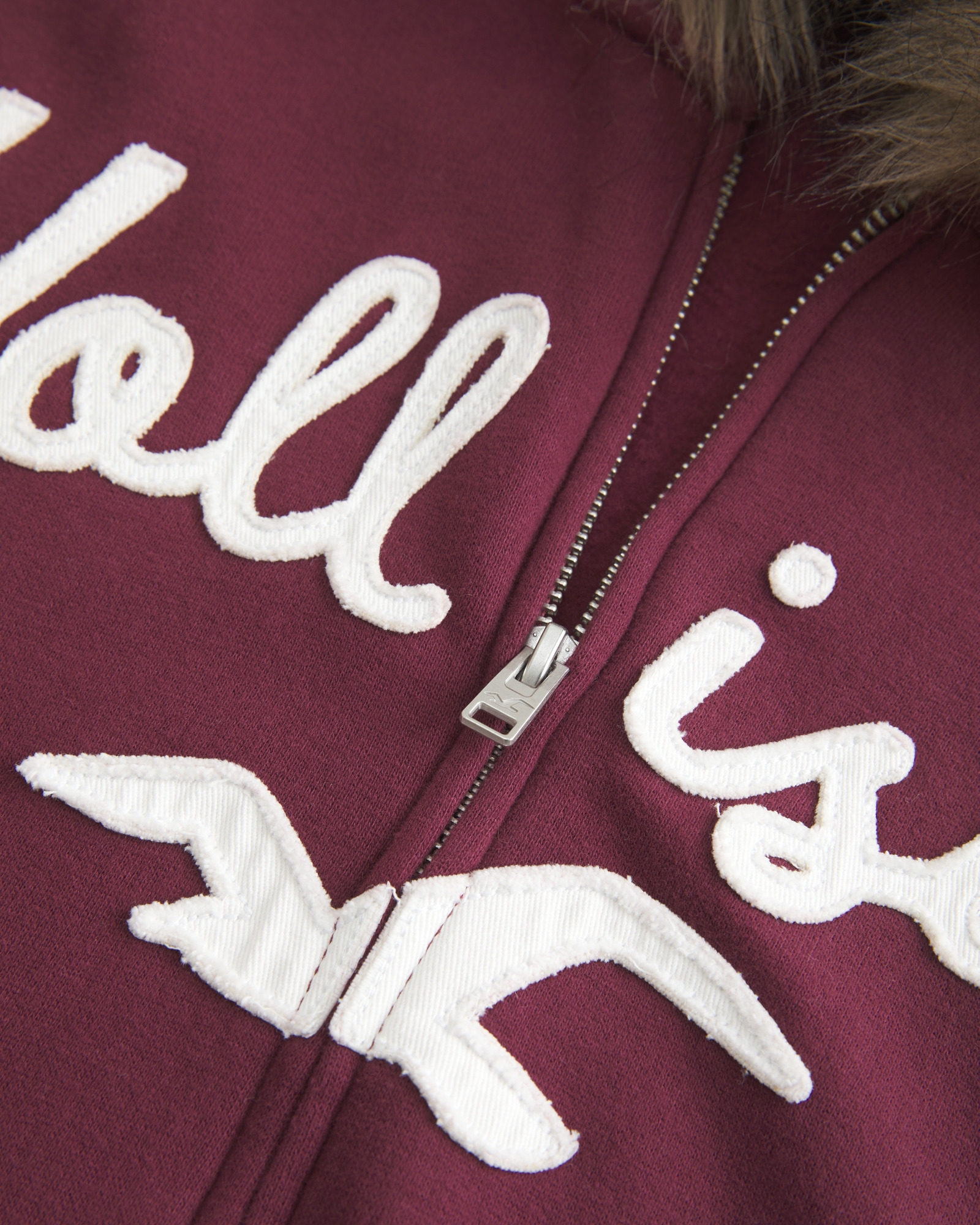 Faux Fur Trim Zip-Up Hoodie