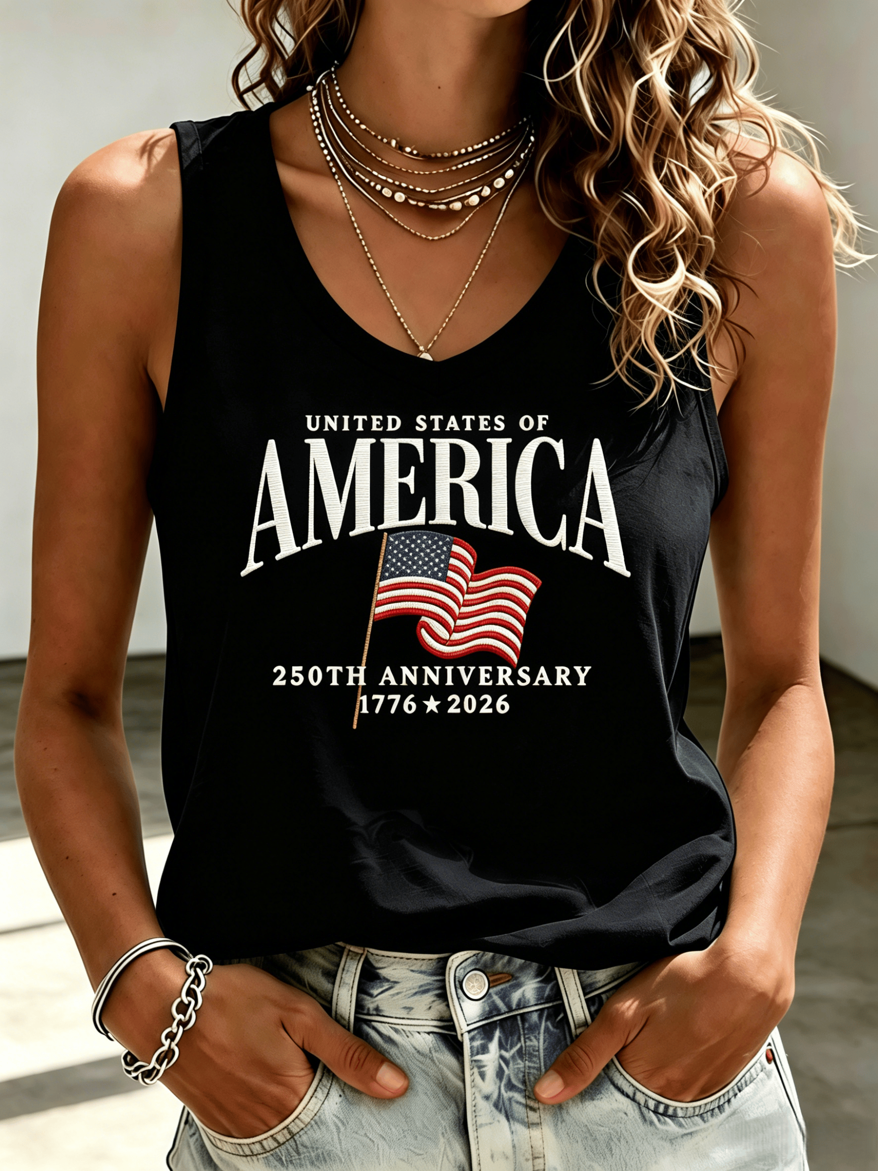 Women’s USA 250th Anniversary Freedom Graphic Tank Top