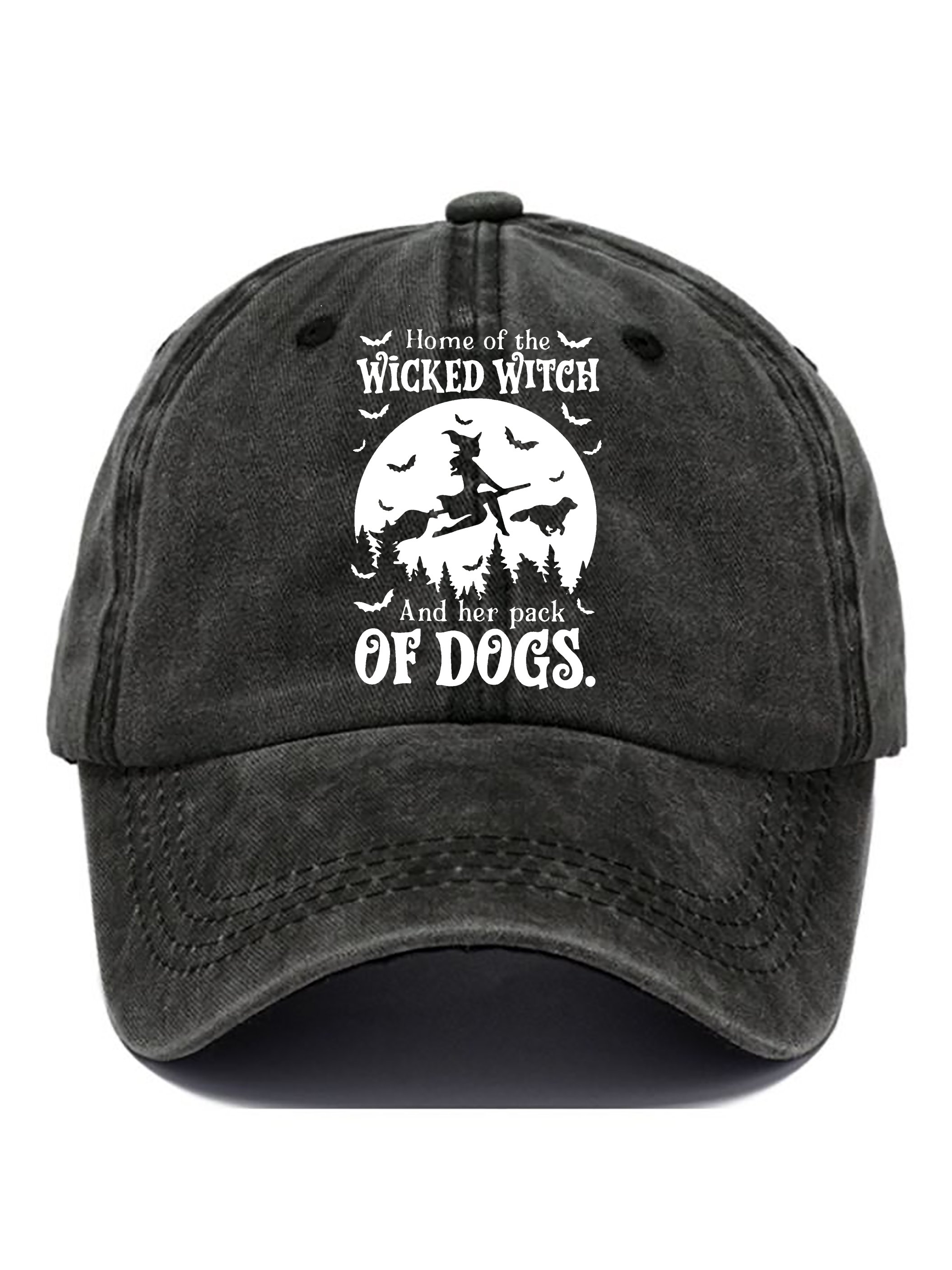 Halloween Witch Print Baseball Cap