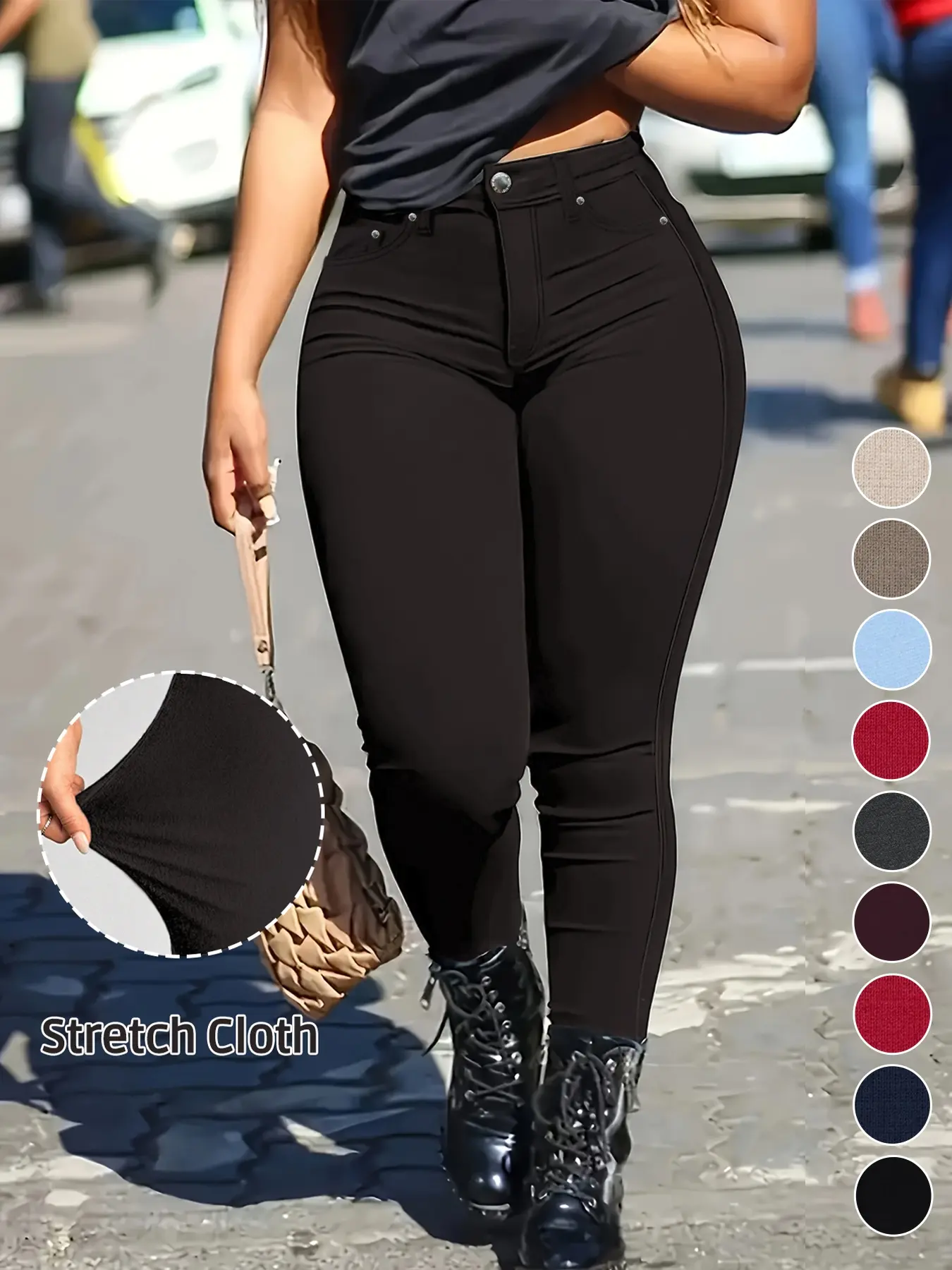 Women's Button-Fly Leggings (with Pockets)