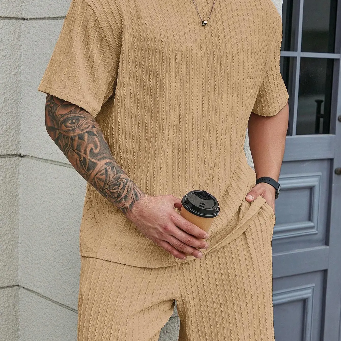 🌴 Men's Relaxed 2-Piece Casual Lounge Set