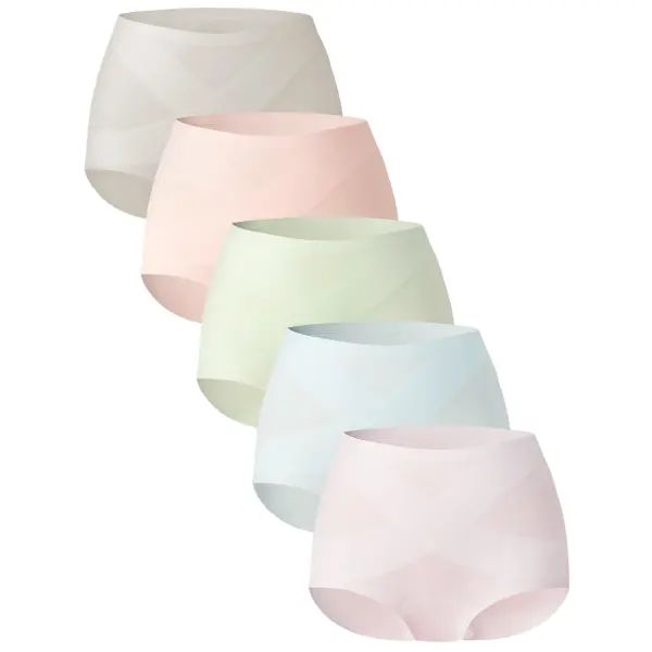 Women's Classic Panties, 5-Pack Seamless High Waist Essential Underwear for Women, Full Coverage No Show, Lightweight Buttery Soft Breathable Womenswear for Everyday Wear Fit Fabric