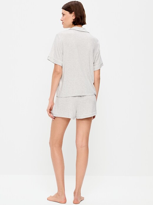 Sunday Sleep Knit Jersey Short Set Heather Gray